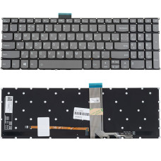 Клавиатура для ноутбука LENOVO (IdeaPad: 3-15, 3-17 series) rus, dark gray, без фрейма, подсветка клавиш (ОРИГИНАЛ)