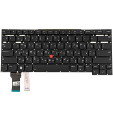 Клавиатура для ноутбука LENOVO (ThinkPad: T14s Gen 2) rus, black, без фрейма, подсветка клавиш (ОРИГИНАЛ)