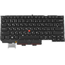 Клавиатура для ноутбука LENOVO (ThinkPad: X1 Carbon 6th Gen) rus, black, без фрейма, подсветка клавиш (ОРИГИНАЛ)