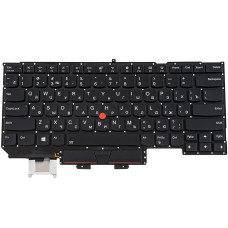 Клавиатура для ноутбука LENOVO (ThinkPad: X1 Carbon 5th Gen) rus, black, без фрейма, подсветка клавиш