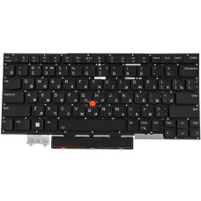 Клавиатура для ноутбука LENOVO (ThinkPad: X1 Carbon 10th Gen) rus, black, без фрейма, подсветка клавиш