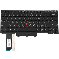 Клавиатура для ноутбука LENOVO (ThinkPad: E14 Gen 3) rus, black, без фрейма, подсветка клавиш