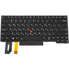 Клавиатура для ноутбука LENOVO (ThinkPad: E480, L380) rus, black, подсветка клавиш (ОРИГИНАЛ)