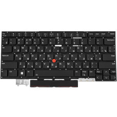 Клавиатура для ноутбука LENOVO (ThinkPad: X1 Carbon 11th Gen) rus, black, без фрейма, подсветка клавиш