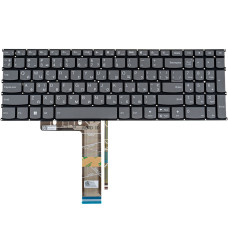 Клавиатура для ноутбука LENOVO (IdeaPad: 3-15, 3-17 series) ukr, dark gray, без фрейма, подсветка клавиш (ОРИГИНАЛ)