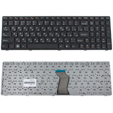 Клавиатура для ноутбука LENOVO (B570, B575, B580, B590, V570, V575, V580, Z570, Z575) rus, black, black frame