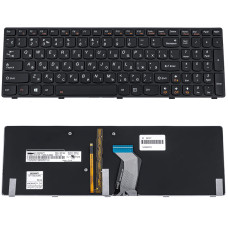 Клавиатура для ноутбука LENOVO (Y580) rus, black, подсветка клавиш