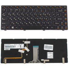 Клавиатура для ноутбука LENOVO (Y480, Y485) rus, black, подсветка клавиш
