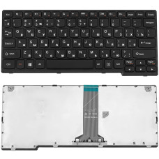 Клавиатура для ноутбука LENOVO (S110, S200, S206) rus, black, black frame (windows 8)