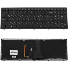 Клавиатура для ноутбука LENOVO (Flex 15, Flex 15D, G500s, G505s, S510p) rus, black, black frame, подсветка клавиш