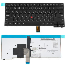 Клавиатура для ноутбука LENOVO (ThinkPad Edge: T431S, T440, T440P, T440S) rus, black, подсветка клавиш