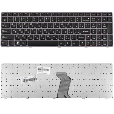 Клавиатура для ноутбука LENOVO (Y570) rus, black, purple frame