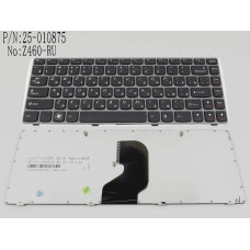 Клавіатура для Lenovo IdeaPad Z460, Z460G, Z460A, Z450 — RU розкладка, чорна, з сірою рамкою (Original)
