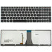 Клавиатура для ноутбука LENOVO (G50-30, G50-45, G50-70, Z50-70, Z50-75, Flex 2-15) rus, black, silver frame, подсветка клавиш