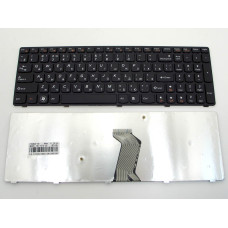 Клавіатура для LENOVO IdeaPad Y570, Y770 (RU Black, чорна рамка)
