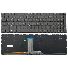 Клавіатура для LENOVO IdeaPad 700-15ISK, 700-17ISK (RU Black без рамки з підсвіткою). оригінал