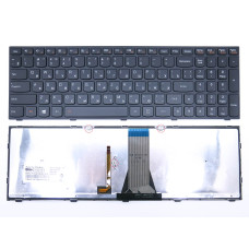 Клавіатура з підсвіткою для LENOVO IdeaPad G50, G50-30, G50-45, G50-70, G70, G70-70, G70-80, Z50-70, Z50-75, Z70-80 — RU розкладка, чорна, з чорною рамкою