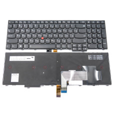 Клавіатура для Lenovo ThinkPad E540, T540, E531, L540, W540, W541, T550, T560, L560, L570, W550 — чорна RU-розкладка, з поінтстіком та підсвіткою