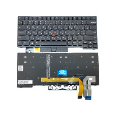 Клавіатура з підсвіткою для Lenovo ThinkPad E480/E480s/L380/T480s/T14 Gen 1/P14s Gen 1/P14s Gen 2, розкладка RU, чорна, Original