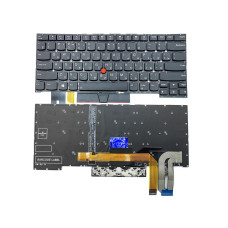 Клавіатура для Lenovo ThinkPad T490s / T495s / X1 Extreme Gen 1/2 / P1 Gen 1/2 — чорна, RU-розкладка, з підсвіткою Original