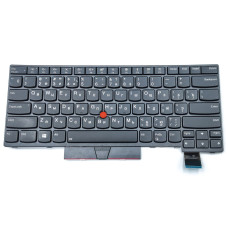 Клавіатура з підсвіткою та TrackPoint для Lenovo ThinkPad T470 T480 A475 A485 (20HD 20HE 20JM 20JN 20L5 20L6), RU Black, FRU 01HX459 / 01AX364