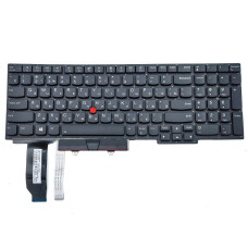 Клавіатура для Lenovo ThinkPad E15 Gen1 E15 Gen2 R15 (RU Black без рамки з підсвіткою)
