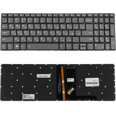 Клавиатура для ноутбука LENOVO (IdeaPad: 320-15 series) rus, onyx black, без фрейма, подсветка клавиш