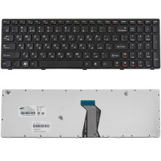 Клавиатура для ноутбука LENOVO (B570, B575, B580, B590, V570, V575, V580, Z570, Z575) rus, black, black frame (ОРИГИНАЛ)
