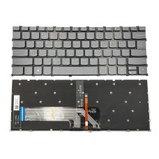 Клавіатура для Lenovo Yoga Slim 7-14ARE05, 7-14IIL05, 7-14ITL05 RU Gray, синя підсвітка