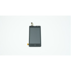 Дисплей для смартфона (телефона) Microsoft Lumia 532 DS (Nokia), black (в сборе с тачскрином)(без рамки)