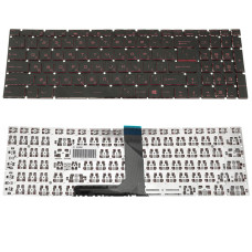 Клавиатура для ноутбука MSI (GV62, GT62) rus, black, без фрейма, (RED)