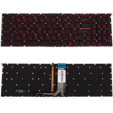 Клавиатура для ноутбука MSI (GV62, GT62) rus, black, без фрейма, подсветка клавиш (RED)
