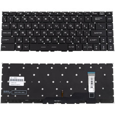 Клавиатура для ноутбука MSI (Modern 14 B) rus, black, без фрейма,  подсветка клавиш (ОРИГИНАЛ)