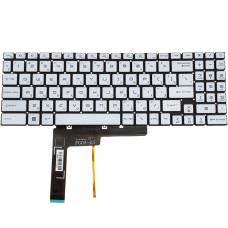 Клавиатура для ноутбука MSI (GF66, GF76) rus, white, без фрейма, подсветка клавиш