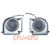 Вентилятор (кулер) для MSI GE66 GP66 GL66 MS-1541 MS-1542 PABD08008SH N453 + N454 (CPU+GPU). Пара.