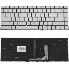 Клавиатура для ноутбука MSI (GS65) rus, silver, без фрейма, подсветка клавиш (ОРИГИНАЛ)