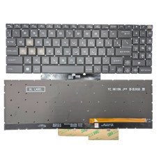 Клавіатура для MSI Katana 17 B12U/B12V/B13U/B13V MS-17L5; Katana 15 B12UDXK/B12VEK/B13VFK/A15 AI B8VE/B13UDXK/B13VEK/B13VFK/B13VGK, чорна, 4-Zone RGB, RU