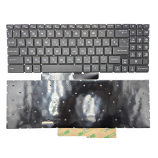 Клавіатура для MSI GF66 GF76 GP76 GE76 GL76 GL66 MS-1582 MS-17L1 MS-17H3, чорна, RGB, RU, розʼєм підсвітки