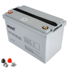 Аккумулятор MUST LP15-12100 12V 100Ah LiFePO4, 330х173х217, 10.5 кг