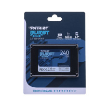 Жесткий диск 2.5" SSD  240Gb Patriot Burst Elite Series, PBE240GS25SSDR, 3D QLC, SATA-III 6Gb/s, зап/чт. - 320/450мб/с