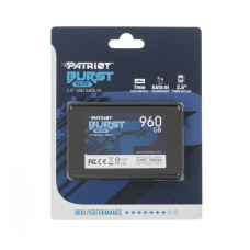 Жесткий диск 2.5" SSD  960Gb Patriot Burst Elite Series, PBE960GS25SSDR, 3D QLC, SATA-III 6Gb/s, зап/чт. - 320/450мб/с