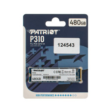 Жесткий диск M.2 2280 SSD  480Gb Patriot P310 Series, P310P480GM28, NVMe, PCI Express 3.0 x4, 3D NAND TLC, зап/чт. - 1500/1700мб/с