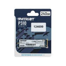 Жесткий диск M.2 2280 SSD  240Gb Patriot P310 Series, P310P240GM28, NVMe, PCI Express 3.0 x4, 3D NAND TLC, зап/чт. - 1000/1700мб/с