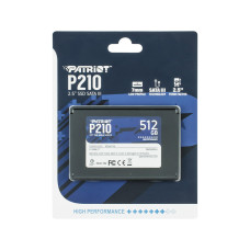 Жесткий диск 2.5" SSD  512Gb Patriot P210 Series, P210S512G25, TLC 3D, SATA-III 6Gb/s, зап/чт. - 430/520мб/с