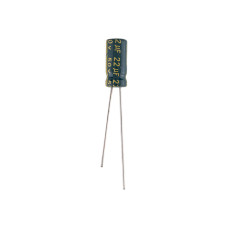 Конденсатор 22mF, 50V, Size 10x17mm, рабочая температура -40…+105