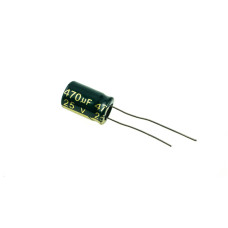 Конденсатор 470mF, 25V, Size 8x16mm, рабочая температура -40…+105