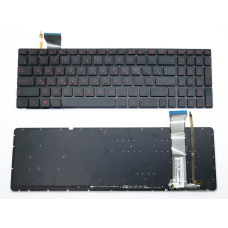 Клавиатура для ASUS ROG GL552V GL552J GL552JX GL552VL GL552VW GL552VX series laptop (RU Black без рамки с подсветкой) оригинал
