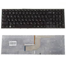 Клавиатура для ноутбука SAMSUNG (RC508, RC510, RC520, RV509, RV511, RV513, RV515, RV518, RV520) rus, black, без рамки, подсветка клавиш