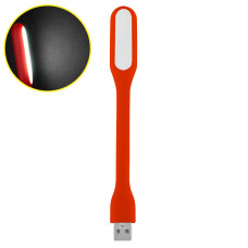 Лампа-Светильник гибкая USB, 5v, 1.2w, красный