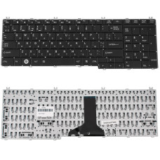 Клавіатура для ноутбука Toshiba C650, C655, L650, L655, C660, L670, L675 — українська розкладка, чорна
